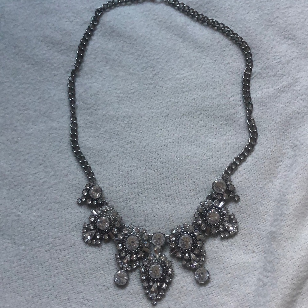 Silver Rhinestone Necklace - Picture 4 of 4